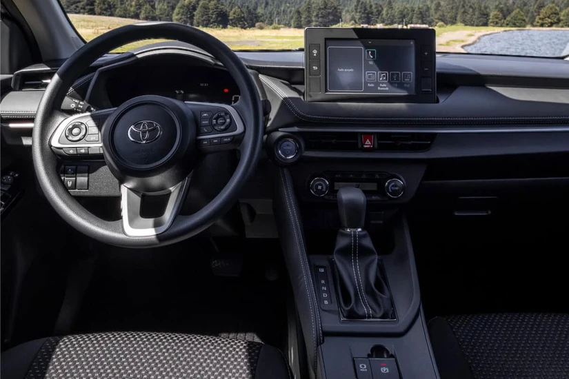 El Yaris Hybrid en su interior.