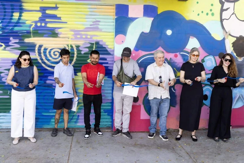 La obra fue impulsada por Vamos Pintando y Migrantes Valientes como una apuesta por la recuperación de espacios urbanos