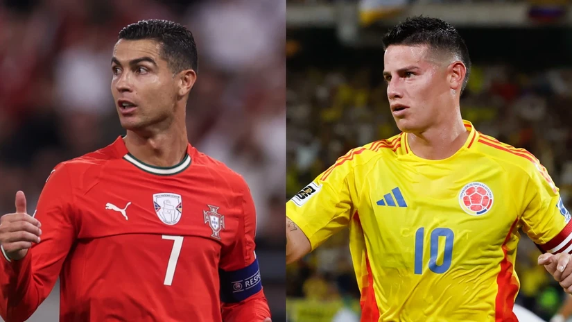 James Rodríguez y Cristiano Ronaldo participarán en el partido. Foto: Cortesía