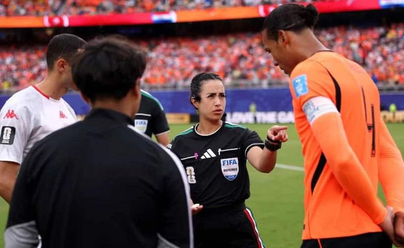 Katia Itzel ha estado a cargo del silbato en cuatro partidos en lo que va del Mundial 2026. Foto: Cortesía