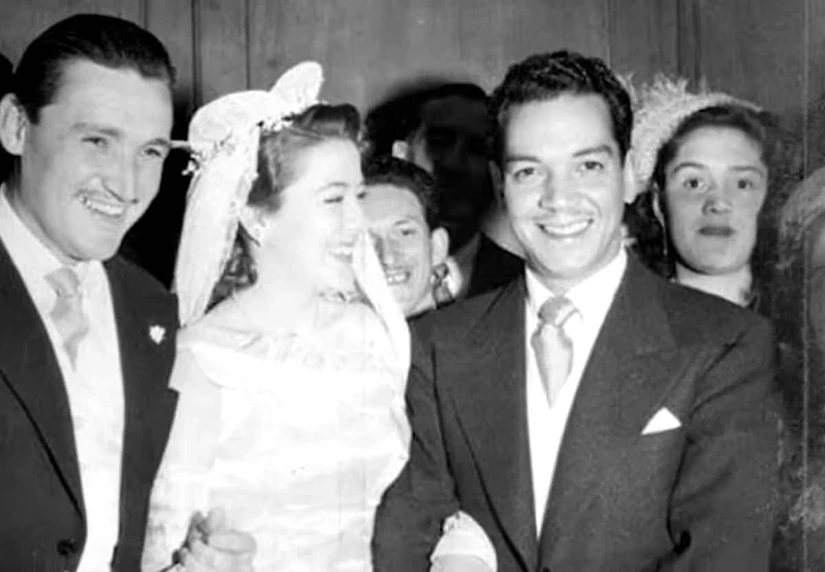 La boda de Silvia Pinal con Rafael Banquells. Foto: Cortesía