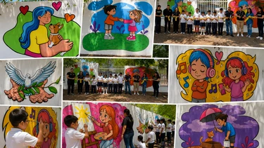 &acute;Caminando en tus zapatos&acute;: el mural de la Primaria Rafael Buelna que inspira a construir una comunidad m&aacute;s humana