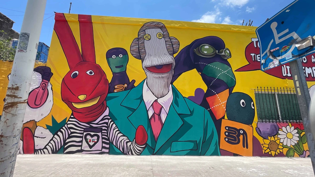 Este mural no es una casualidad. Muchas generaciones descubrieron el mundo a través de 31 Minutos.