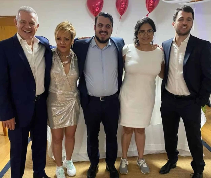 Javier Aguirre con parte de su familia. Foto: Cortesía