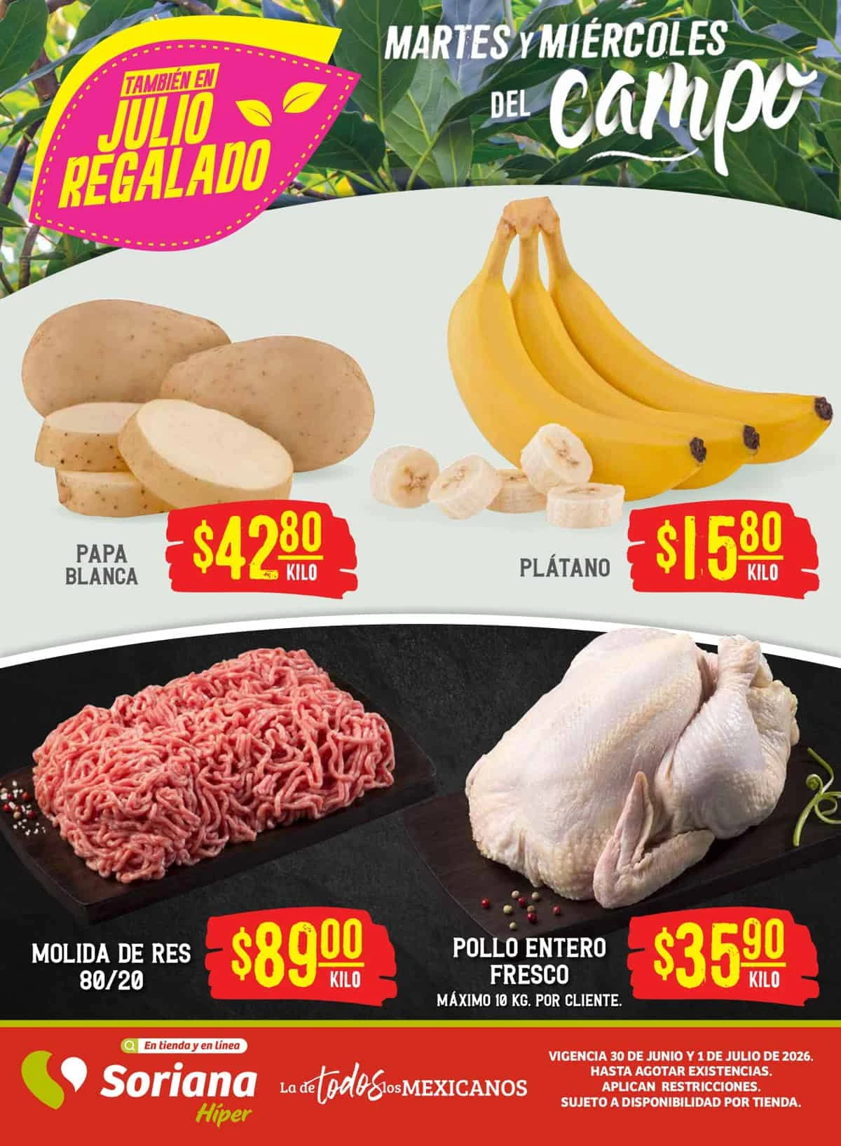 Haz tus compras del súper mientras ahorras con el Martes y Miércoles del Campo. Imagen: Soriana