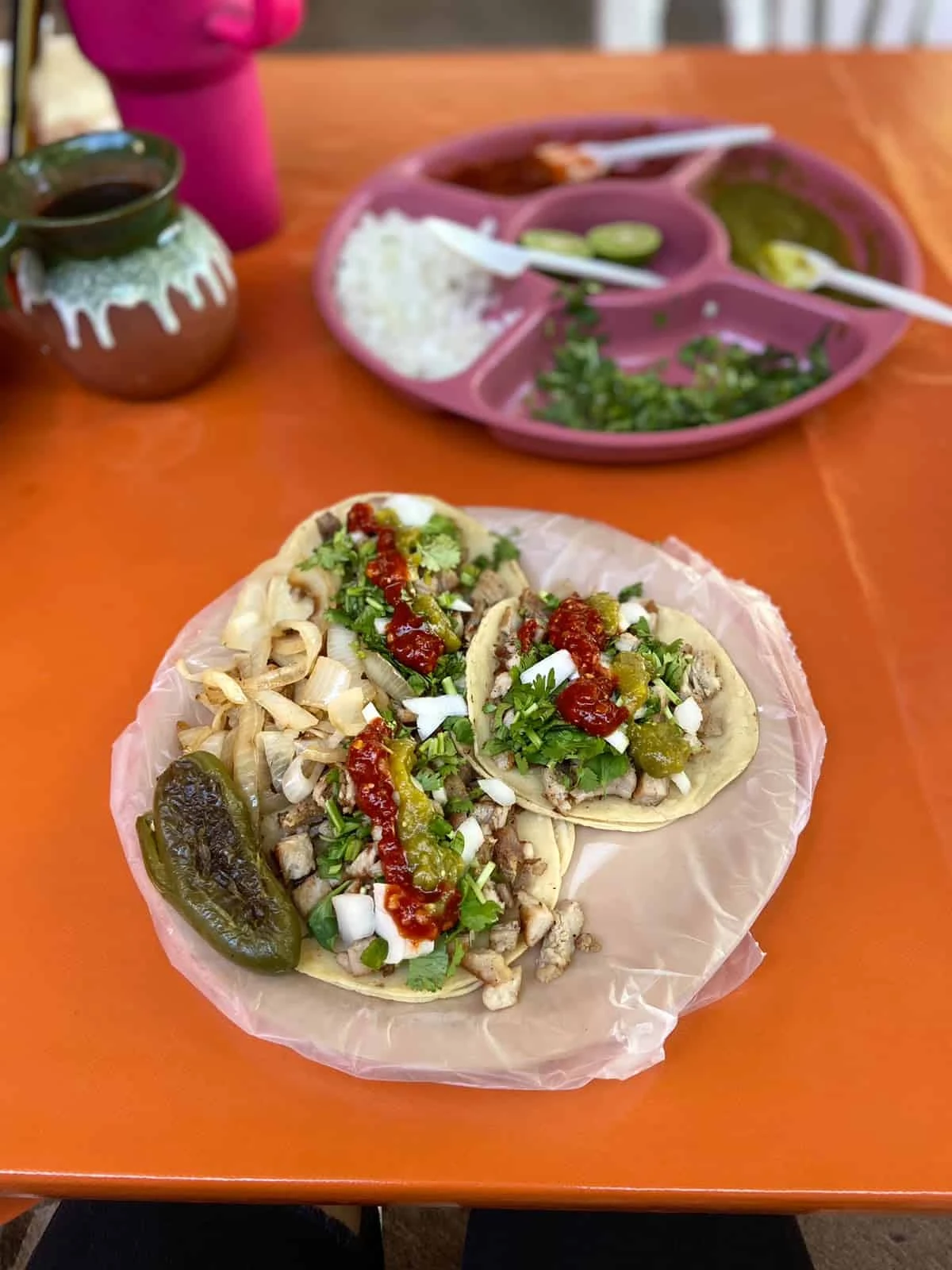 Comer rico sin gastar de más: la propuesta de Taquería Pig con 3 tacos por 50 pesos. Foto: Juan Madrigal