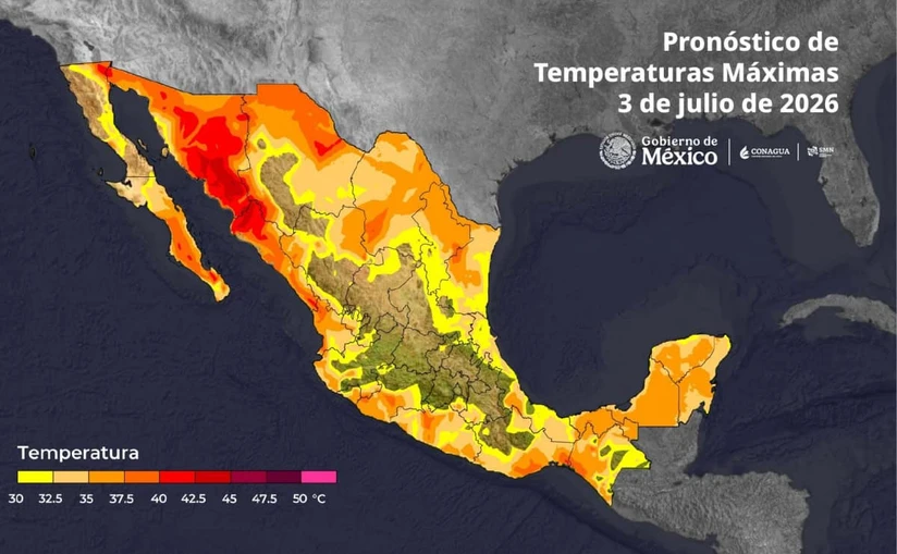 El calor seguirá presente en buena parte del país. Imagen: Conagua