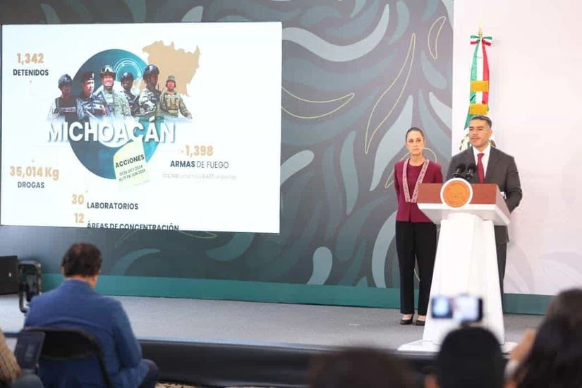 Michoacán reduce 46% homicidios; presenta resultados Harfuch