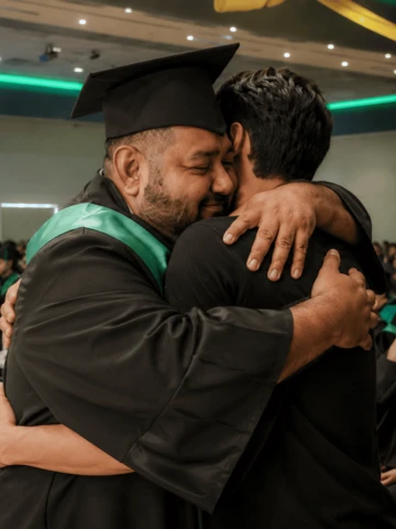 Padre e hijo se grad&uacute;an juntos en COBAES y demuestran que nunca es tarde para estudiar