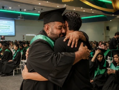 Padre e hijo se gradúan juntos en COBAES y demuestran que nunca es tarde para estudiar