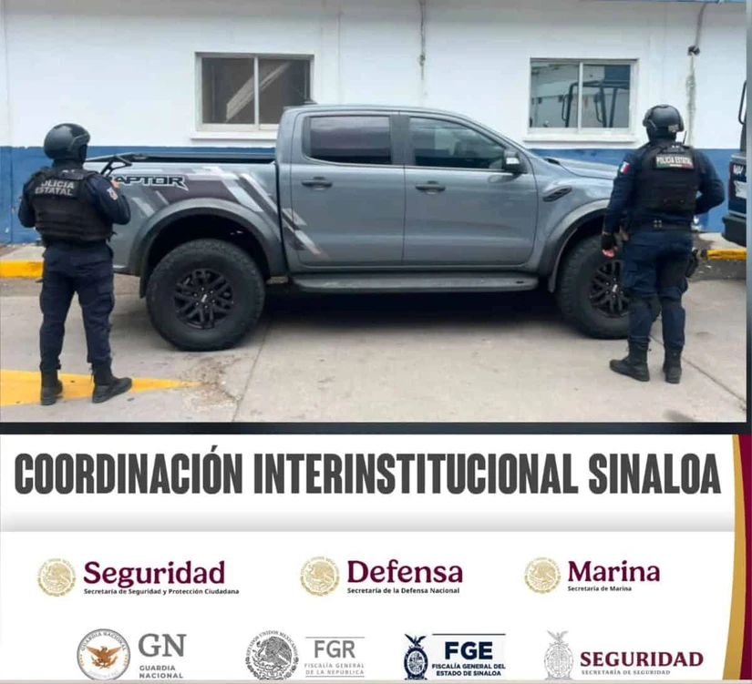 Recuperan camioneta robada en Culiacán y detienen a un hombre armado tras operativo