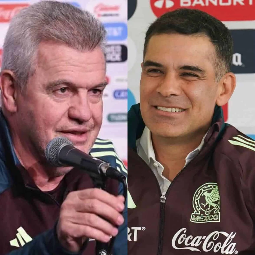 Javier Aguirre y Rafa Márquez.