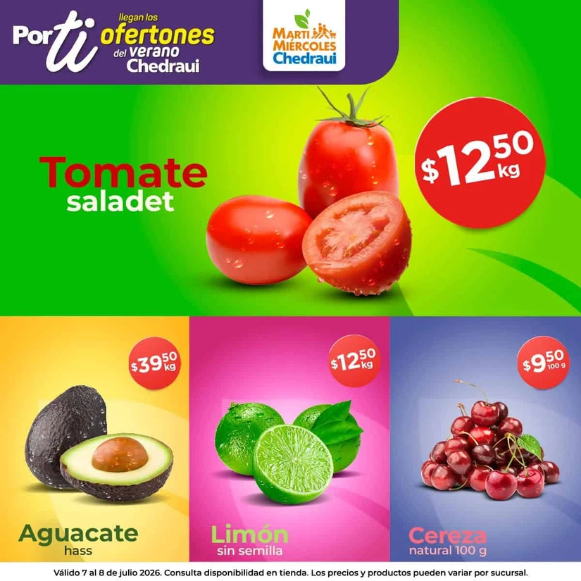 Estas son algunas de las ofertas en frutas y verduras que puedes aprovechar esta semana. Imagen: Chedraui