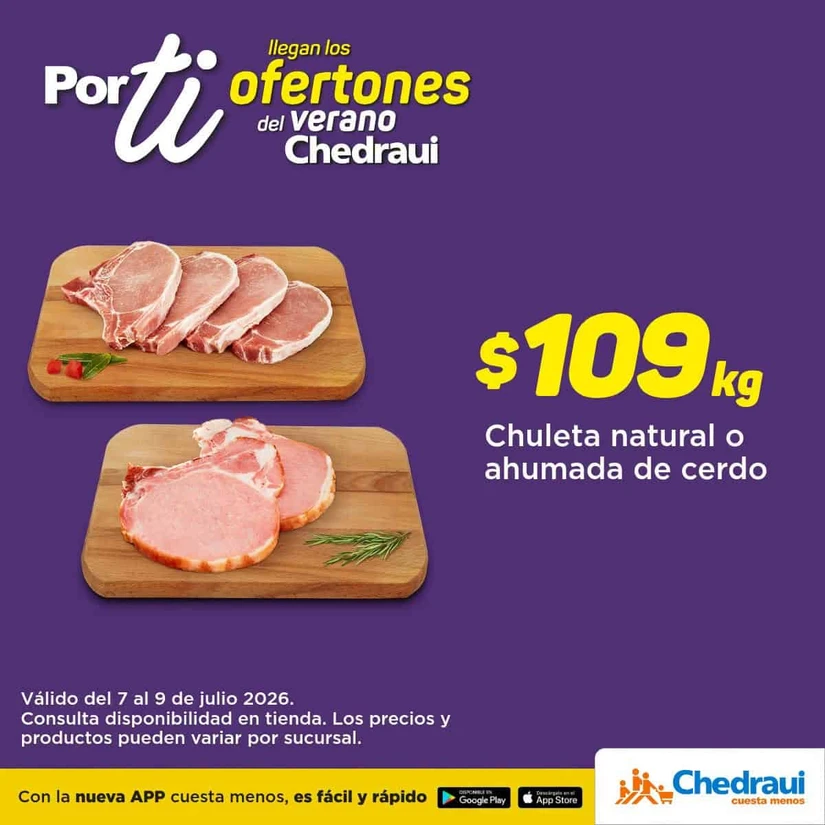 Entre las ofertas también están carnes frescas. Imagen: Chedraui
