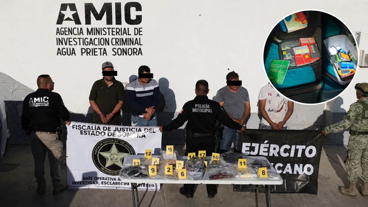 Cateo en Agua Prieta deja cuatro detenidos y el aseguramiento de mil 500 tarjetas bancarias.