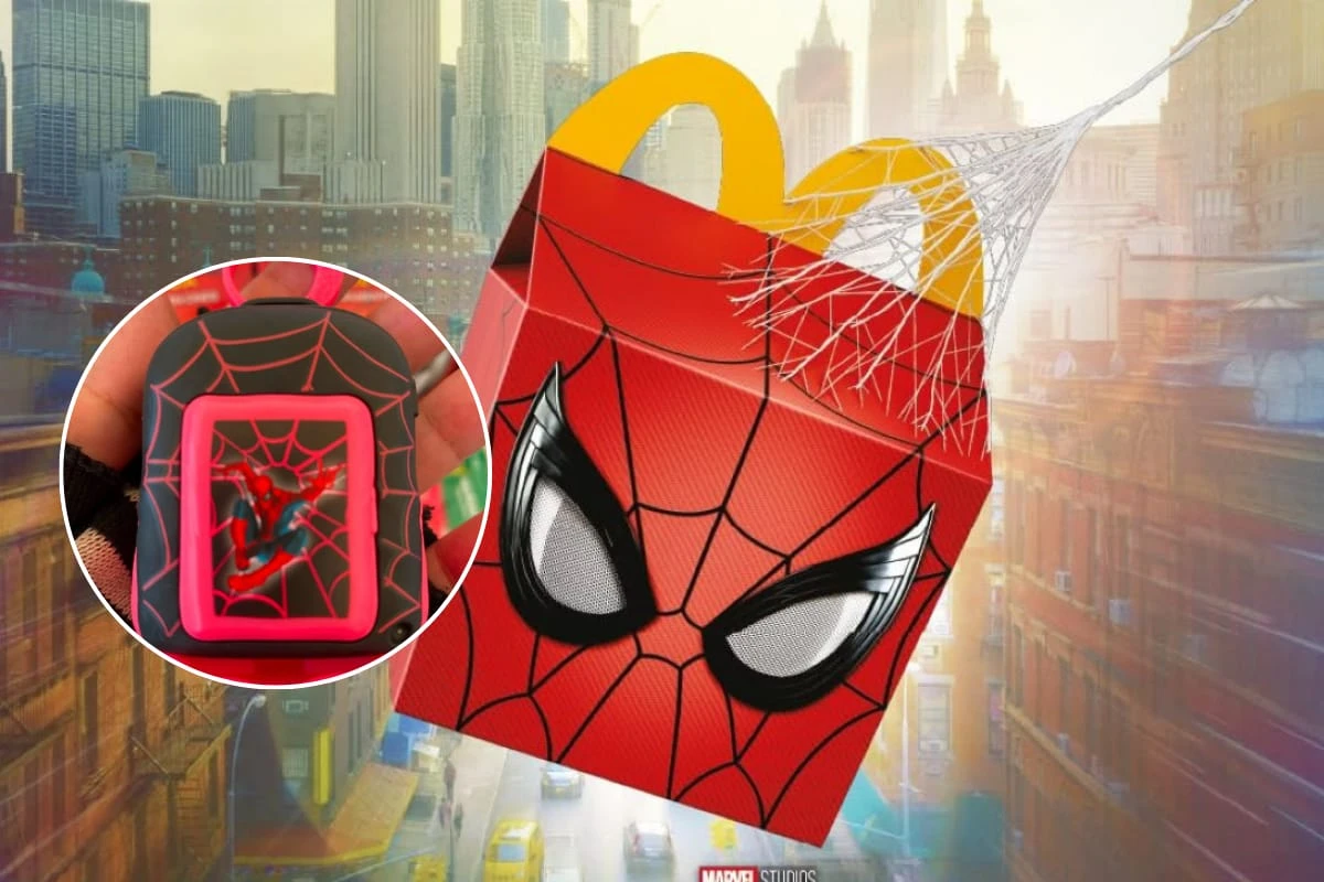 Los detalles de la Cajita Feliz de Spider-Man: Un Nuevo Día en McDonald’s. Foto: Cortesía/Pokepsula