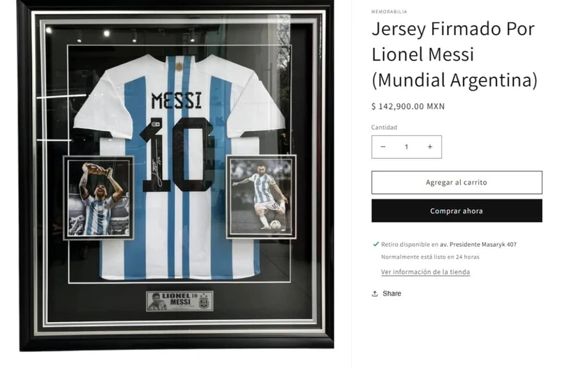 Las versiones premium del jersey firmado pueden rebasar los 140 mil pesos. Imagen: GalleryCDMX.com
