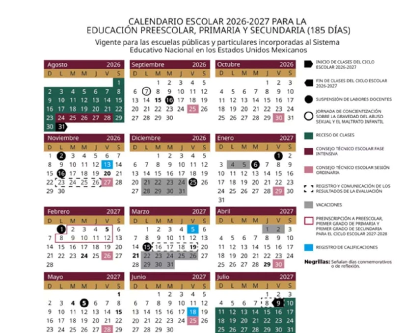 Calendario escolar SEP 2026-2027: el cambio que beneficiará a millones de alumnos con más descansos