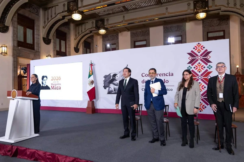 Claudia Sheinbaum durante La Mañanera de este lunes 13 de julio del 2026.