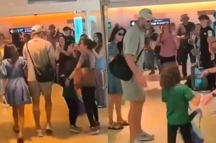 Raúl Jiménez es ovacionado en Cancún durante sus vacaciones. Foto: