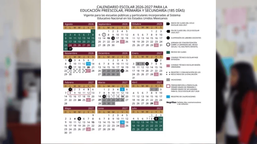 Calendario preliminar. Foto: Cortesía