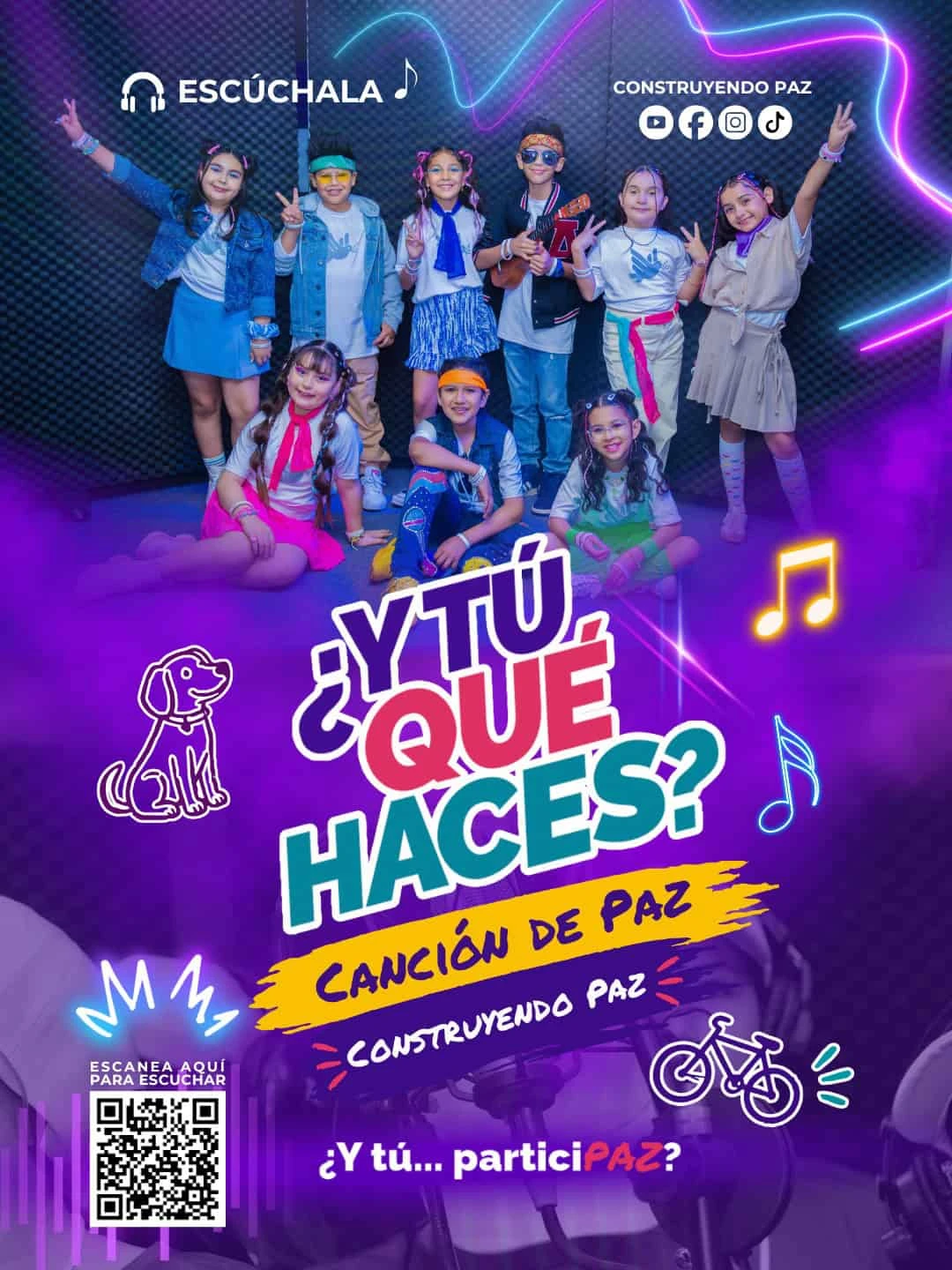 Escucha la canción de Construyendo Paz, seguro te encantará.