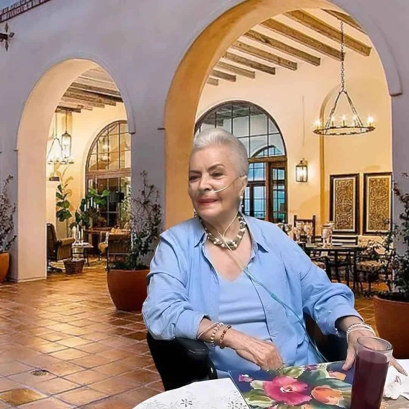 Así lucía Elsa Aguirre a sus 95 años de edad.
