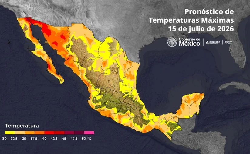 El noreste de Baja California registra temperaturas que están entre las más altas del país. Imagen: Conagua