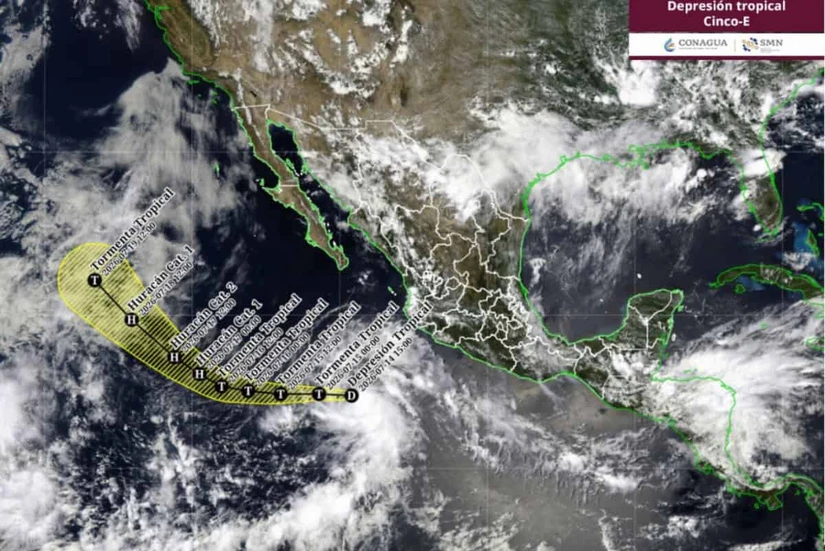 La trayectoria de Elida no afectará a México, de acuerdo con el SMN. Imagen: Conagua
