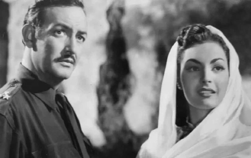 Elsa Aguirre al lado de Jorge Negrete.
