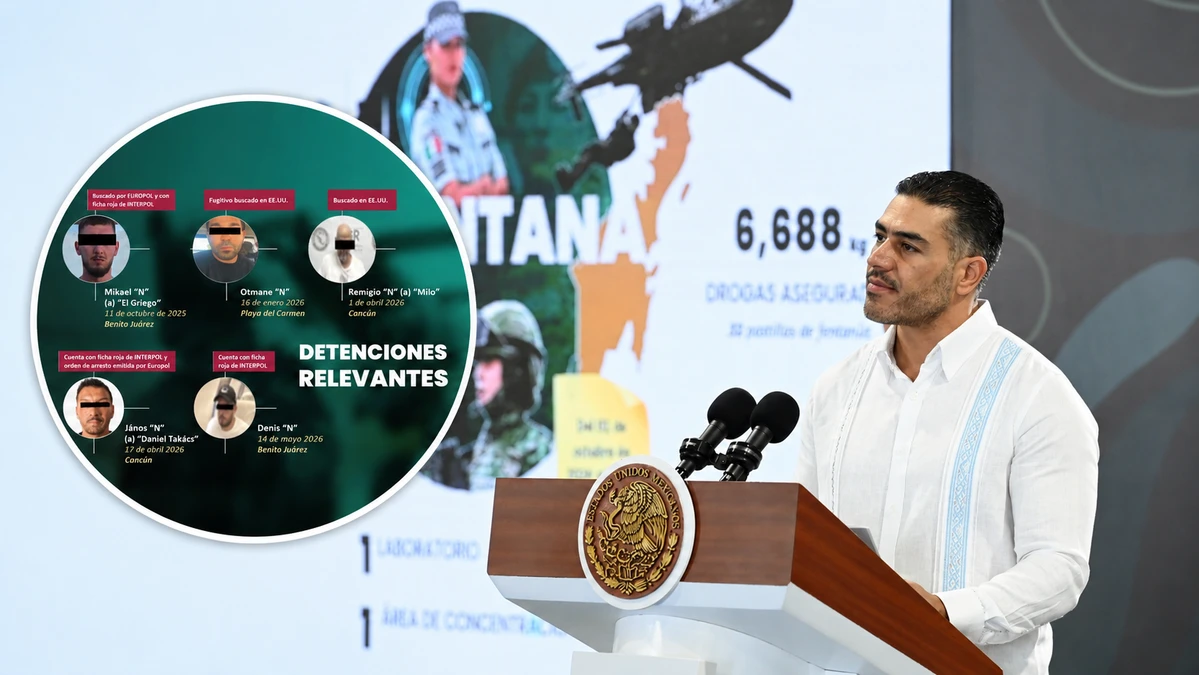 Omar García Harfuch destacó que la coordinación entre fuerzas federales y estatales permitió desarticular células criminales, desmantelar laboratorios clandestinos y detener a integrantes de organizaciones delictivas en Quintana Roo.