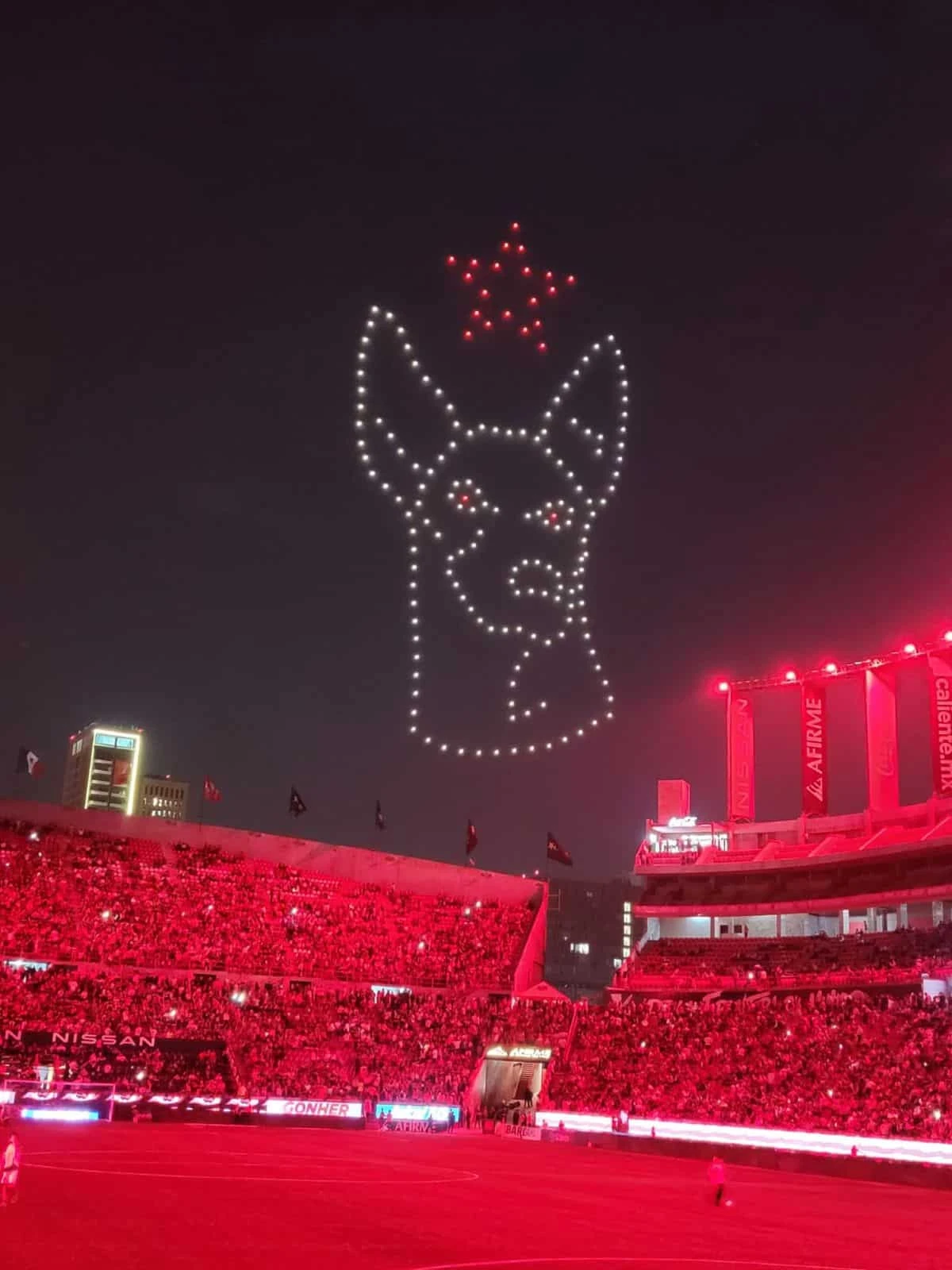 Show de drones en honor a Gilberto Mora. Foto: Jess Colmenares