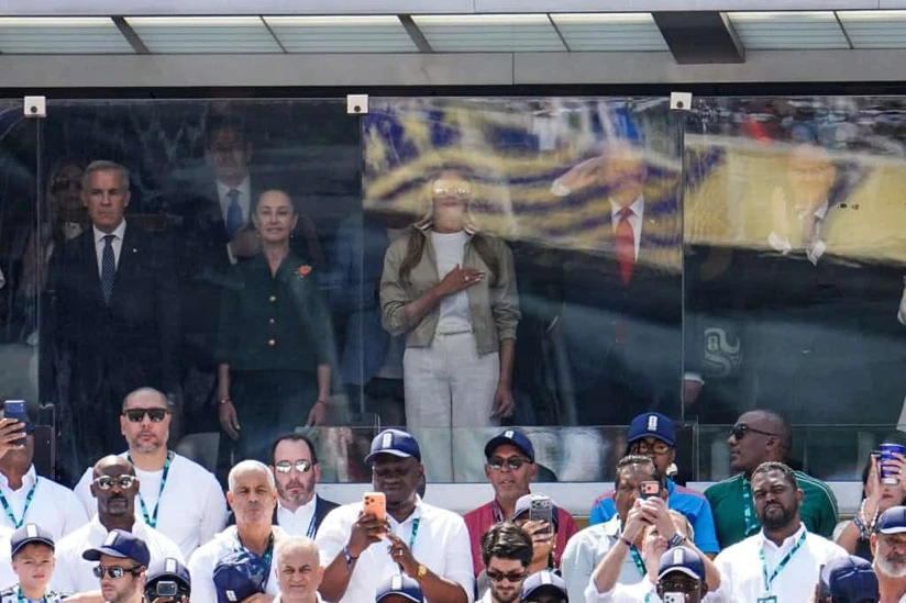 Claudia Sheinbaum en la final del Mundial 2026: comparte palco con Donald Trump. Foto: AFP