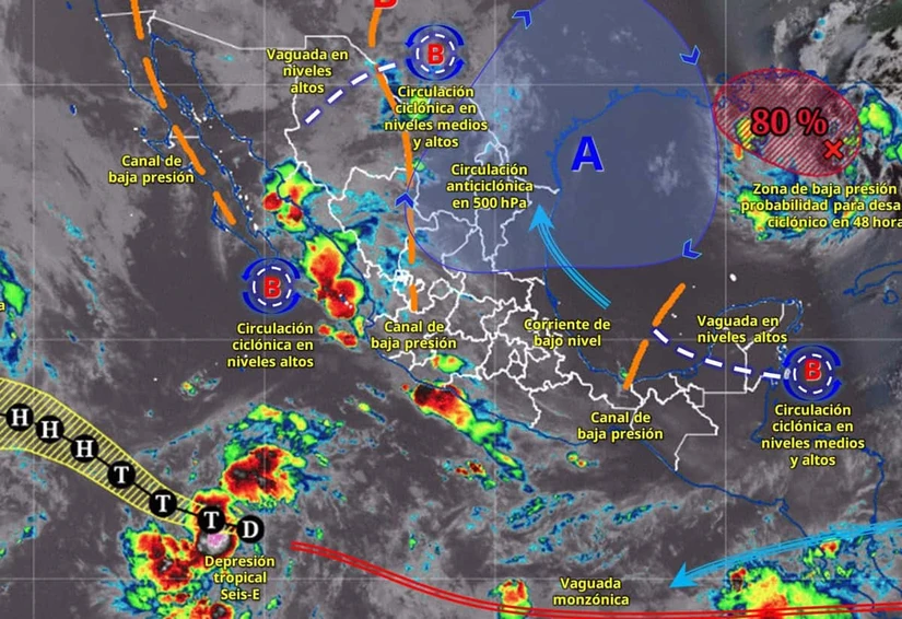 Continúan las condiciones para lluvias en el noroeste del país. Imagen: Conagua