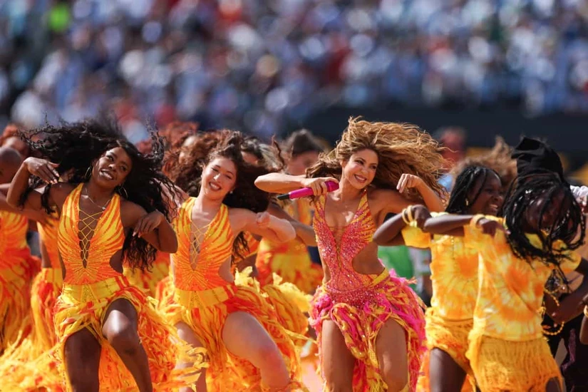 La cantante colombiana Shakira actuó durante el intermedio de la final del Mundial de Fútbol de 2026 entre España y Argentina en el estadio New YorkNew Jersey en East Rutherford el 19 de julio de 2026. (Foto de PATRICIA DE MELO MOREIRA AFP)