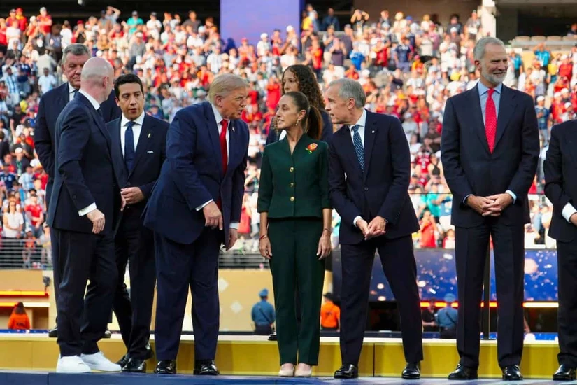 Claudia Sheinbaum Pardo acudió a la final del Mundial. Foto. Cortesía