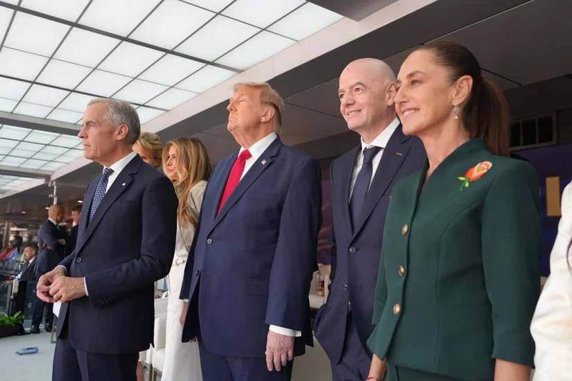 Claudia Sheinbaum, presidenta de México durante la final del Mundial 2026.