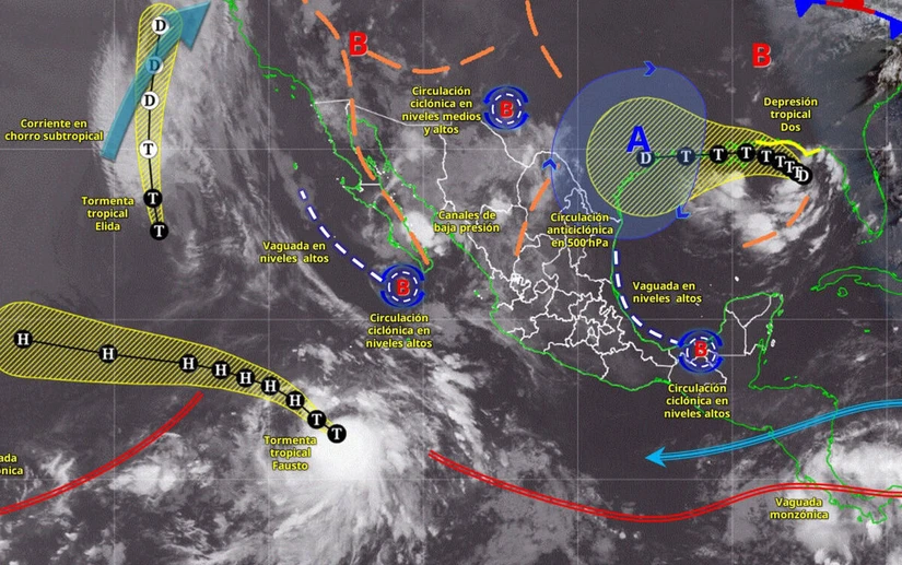 El monzón mexicano propiciará lluvias de diversa intensidad en el noroeste del país. Imagen: Conagua
