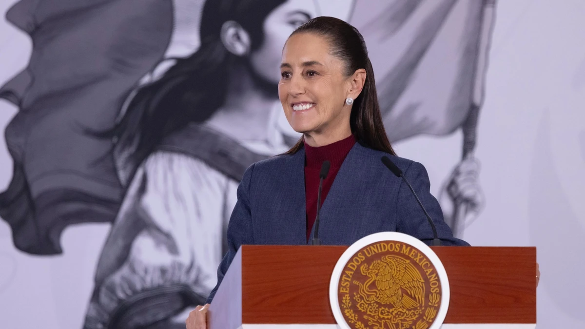Claudia Sheinbaum durante la conferencia matutina de este martes.