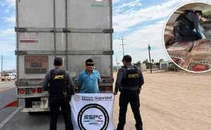 El tractocamión parecía llevar alimento para ganado, pero una inspección reveló lo inesperado
