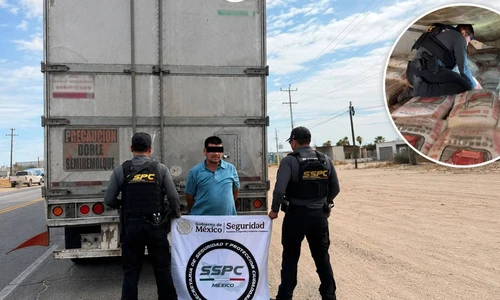 El tractocamión parecía llevar alimento para ganado, pero una inspección reveló lo inesperado El tractocamión parecía llevar alimento para ganado, pero una inspección reveló lo inesperado