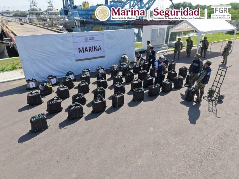 Más de 335 millones de pesos en droga fueron retirados del mercado ilegal tras operativo de Marina en Chiapas