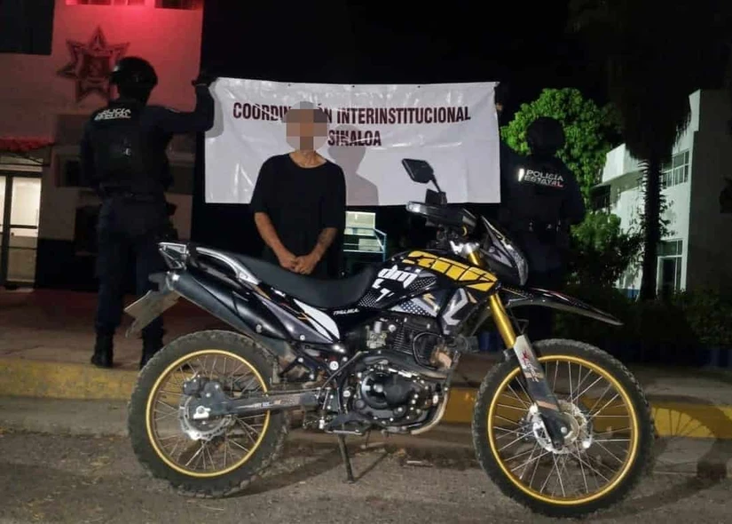 Detienen a presunto ladrón de motocicleta y recuperan dos vehículos robados en Culiacán