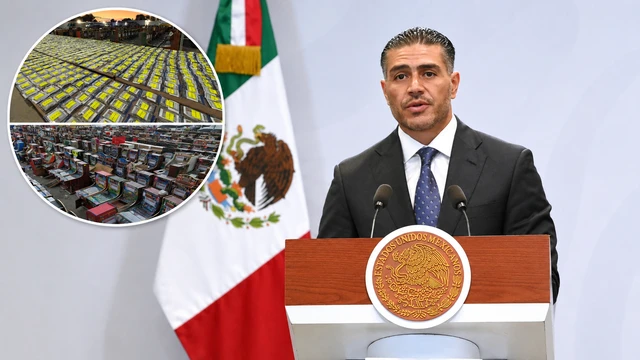 Harfuch revela el millonario negocio que financiaba al crimen en Edomex: decomisan 3,300 máquinas tragamonedas