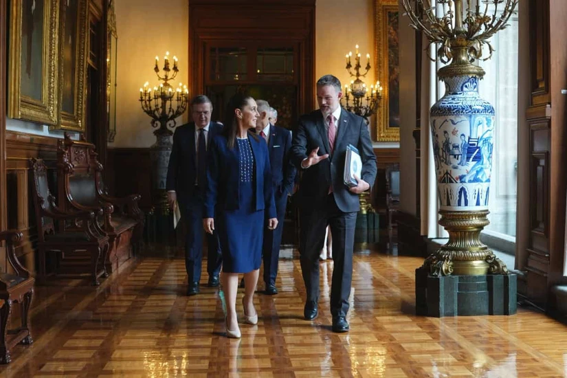 Sheinbaum recibió a Greer en Palacio Nacional este jueves. Foto: Cortesía