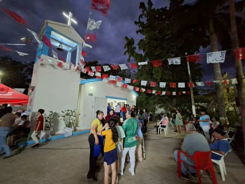Con devoción y solidaridad celebran a San Juan Bautista y el aniversario de su capilla en Culiacán. Foto: Juan Madrigal