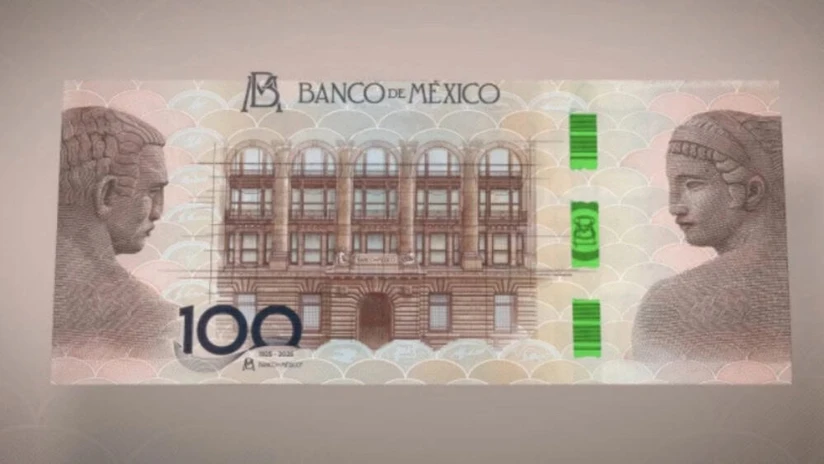 Este billete fue lanzado para conmemorar los 100 años del Banxico.