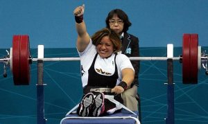 LONDRES 2012 JUEGOS PARALIMPICOS LEVANTAMIENTO DE PESAS Acion photo of Amalia Perez (MEX), during London 2012 Paralympic games./Foto de accion de Amalia Perez (MEX), durante juegos Paralimpicos Londres 2012. 02 September 2012. MEXSPORT/CONADE