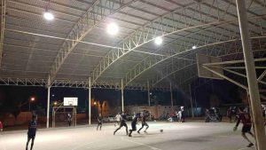 Entrenamiento de fútbol en Villa Juárez