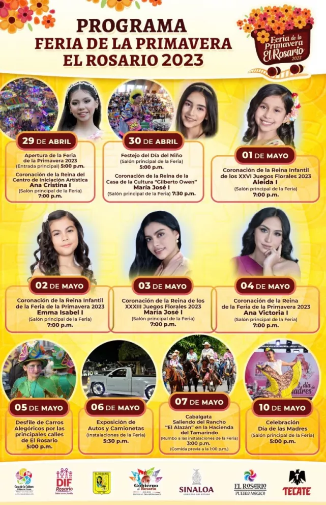 Programa de la Feria de la Primavera de El Rosario 2023